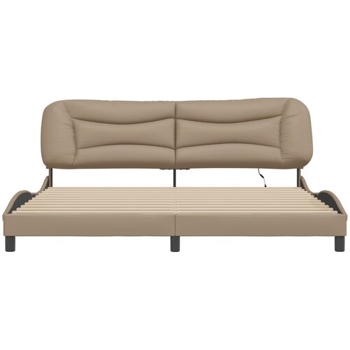  Okvir kreveta s LED-om bez madraca Hvar boja cappuccina 200 x 200 cm Slike