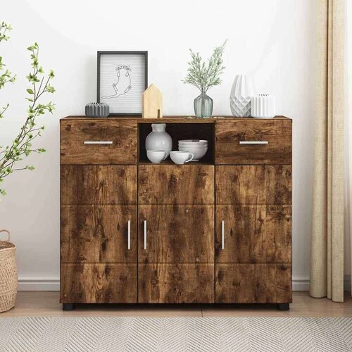 vidaXL kreveta dimljeni hrast 88.5 x 30.5 x 73 cm konstruirano drvo Cijene