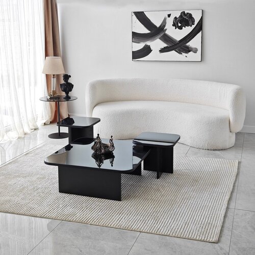Hanah home Club sto Jazz 80x30x80cm Crno-sivi Cene