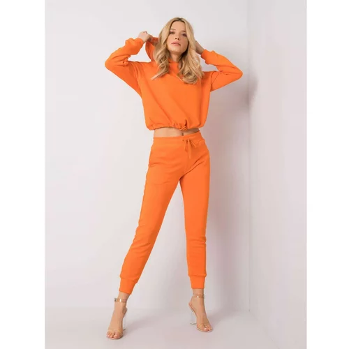 Fashion Hunters Fluo orange sweatshirt set