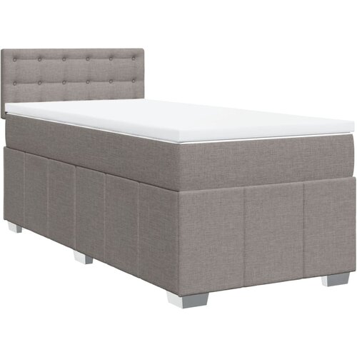 vidaXL Krevet s oprugama i madracem smeđesivi 80x200 cm od tkanine Cijene