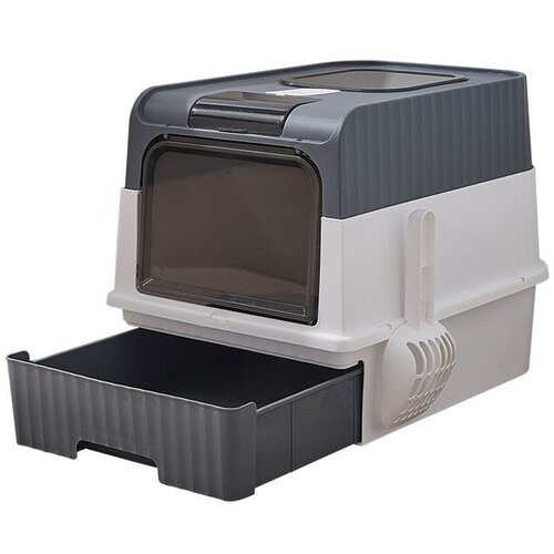  toalet za mačke Fully Enclosed Sivi 48x35x36 cm Cene