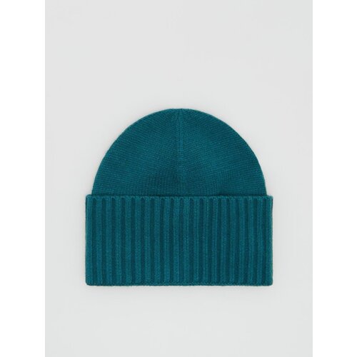 Reserved kapa beanie z visokim deležem recikliranega poliestra - turkizna Cene
