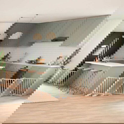 VidaXL Ograda za pse z vrati zložljiva 12 panelov 600 cm topolovina Slike