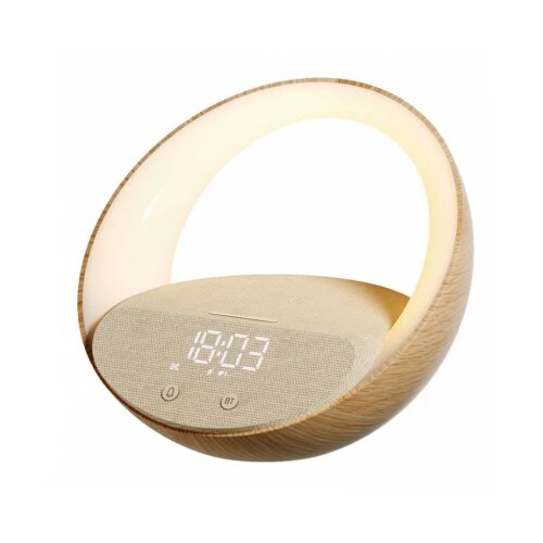Moye Aurora Glow Lamp with Clock, Wireless speaker and Wi-Fi charger Cene