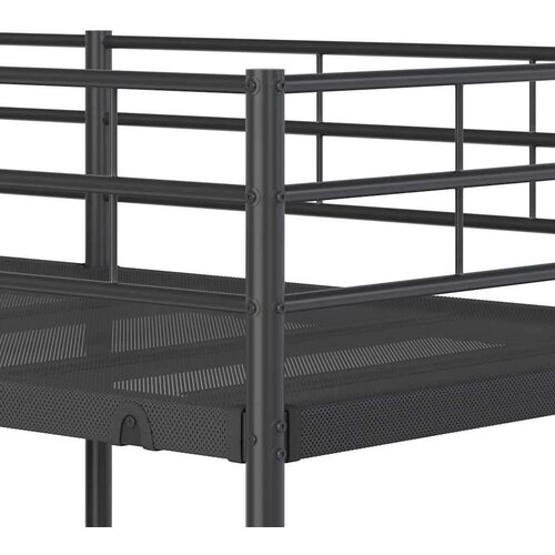 VidaXL krevet na kat bez madraca crni 80x200 cm čelik Slike