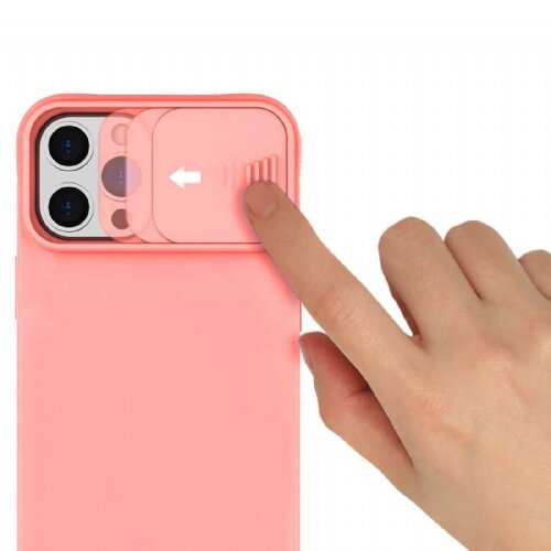 Onasi Lens Cover silikonski ovitek za&amp;scaron;čita za Samsung Galaxy S21 FE G990 - roza Slike