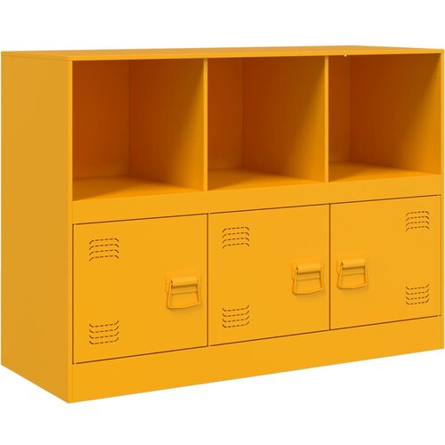 Maison Chic Komoda - Predalnik gorčično rumena 99x39x73 cm jeklo, (21715780) Slike