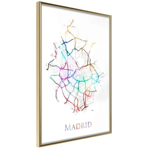  Poster - City Map: Madrid (Colour) 30x45