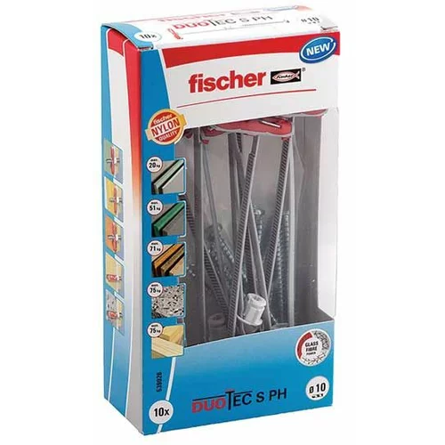 Fischer Set preklopne tiple Duotec (Promjer tiple: 10 mm, Duljina tiple: 47 mm, 10 Kom., Panhead vijak)