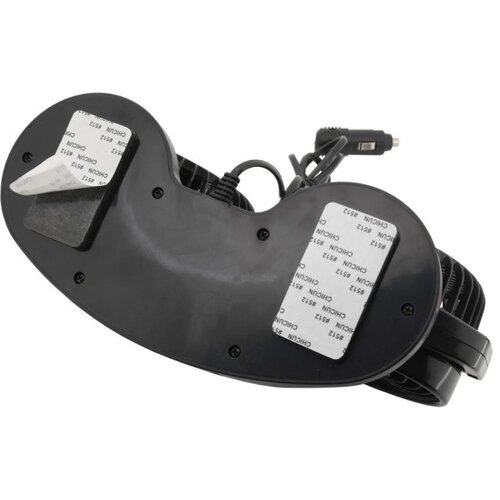  ventilator za instrumentnu tablu automobila sa termometrom 9W/12V, crni Slike