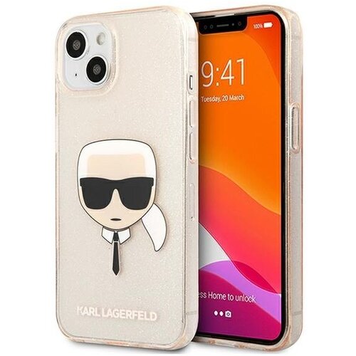 Apple Ovitek Karl Lagerfeld HC TPU Glitter KH iPhone 13 Pro Transp GOLD Cene
