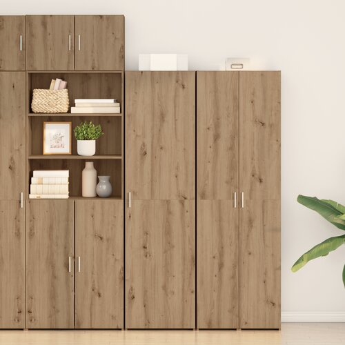 VidaXL Visoka omara iz hrastovega lesa 50x42.5x185 cm Urejena les Slike