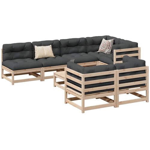  8-dijelni set vrtnih sofa od masivne borovine Slike