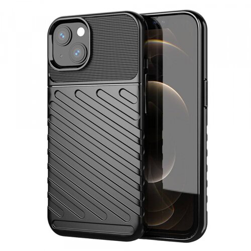 Onasi silikonski ovitek tunder armor za iphone 13 6.1 - črn Slike