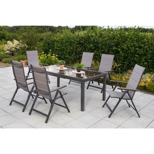 Gardenson VRTNA GARNITURA TRIVERO aluminij rjava, barve grafita Cene
