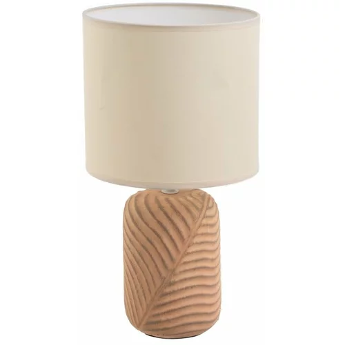 Casa Selección Ciglasta/krem stolna lampa s tekstilnim sjenilom (visina 39 cm) –