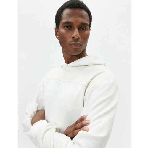 Koton Hooded Sweatshirt Textured Stitch Detail Long Sleeve Slike