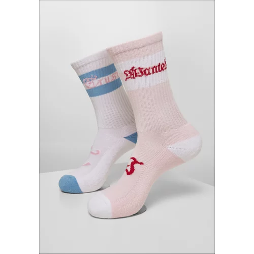 MT Accessoires Trust Wanted Socks 2-Pack Light Pink/White
