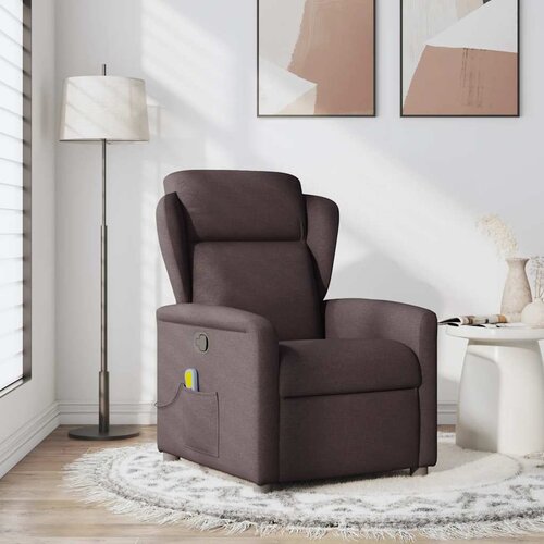 Maison Chic masažni naslanjač - Relax naslanjač temno rjavo blago, (22134825) Cene