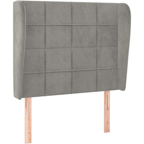 Maison Chic vzglavna omarica - nočna omarica - posteljna omarica z u&amp;scaron;esi svetlo sivo 93x23x118/128 cm žamet, (21712972) Slike