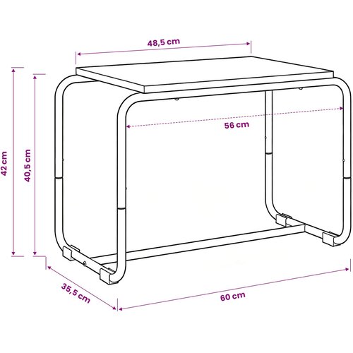  TV stalak 60 x 35.5 x 42 cm Hrast artisan Konstruirano drvo Slike