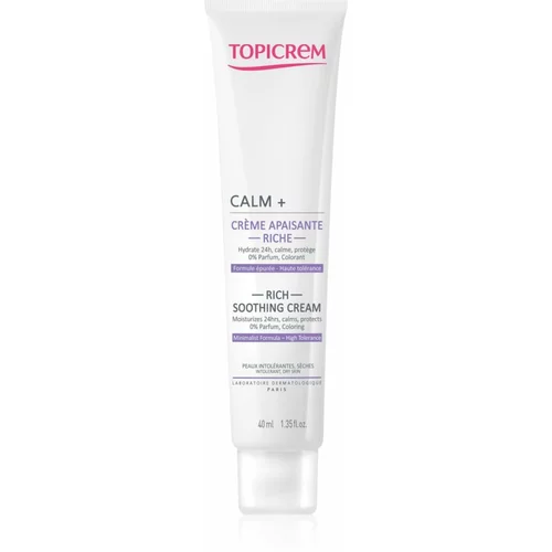 Topicrem Calm+ Rich Soothing Cream dnevna krema za lice za suhu kožu 40 ml za žene