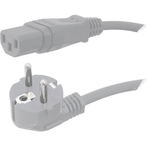 Hawa Priključni kabel za hladne naprave [ varnostni vtič - IEC vtičnica C13] sivi 2.5 m 1008233, (20414208) Cene