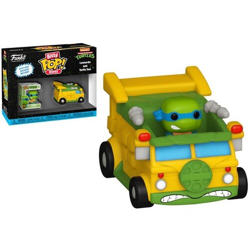 Funko figura bitty pop! ride: teenage mutant ninja turtles - leonardo with van Cene