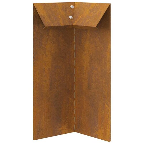 VidaXL Ograda protiv puževa 4 pcs Rđa 10 x 10 x 25 cm Slike