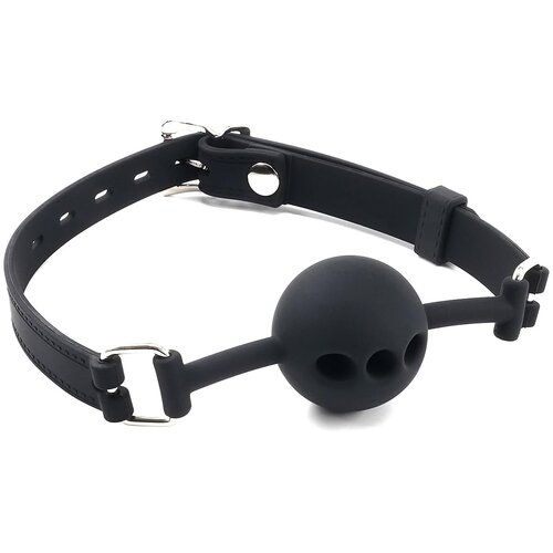 SuperLove Bondage Breathable Silicone Ball Gag Black Slike