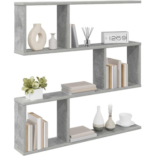  Polica na zidu Betonska siva 80 x 12 x 79,5 cm Slike