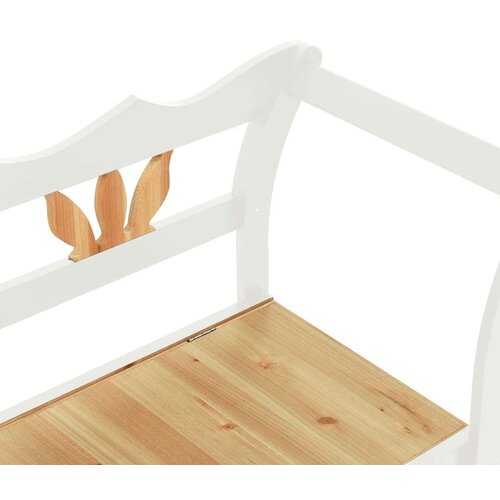  Klupa bijela 107 x 45 x 75 5 cm od masivne jelovine Slike