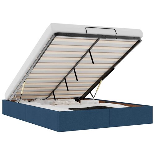 Maison Chic Otomanski Posteljni okvir - Dvoposteljna postelja - Zakonska postelja brez vzmetnice moder 140x190 cm blago-J491, (21771497) Cene