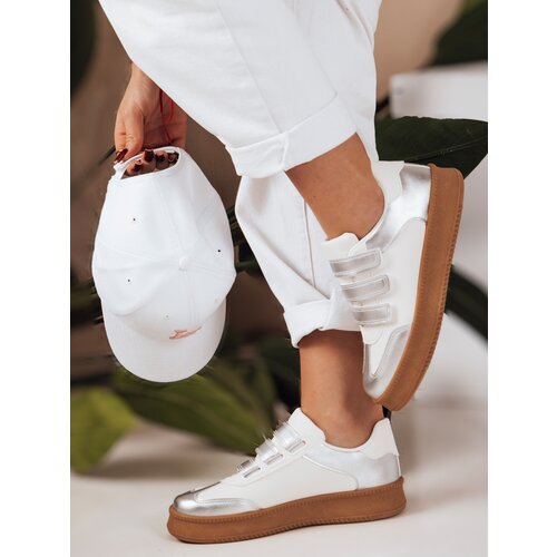 DStreet Sneakersy damskie na rzepy SOLEFIT srebrne Cijene