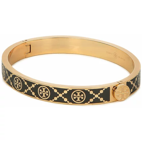 Tory Burch Zapestnica T Monogram Hinge Bracelet 150568 Tory Gold / Black 720