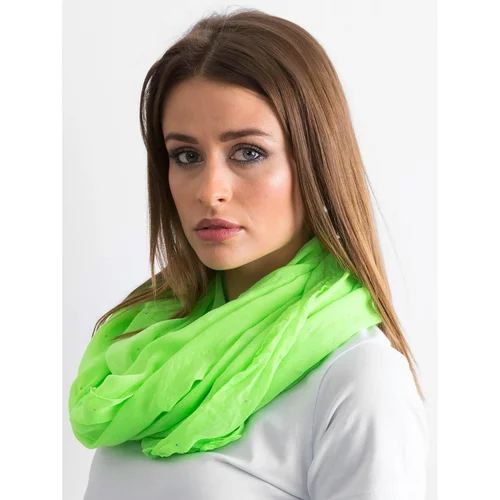 Fashion Hunters Fluo green scarf with rhinestones