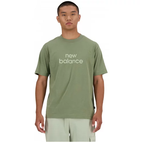 New Balance Majice & Polo majice Sport essentials linear t-shirt Zelena