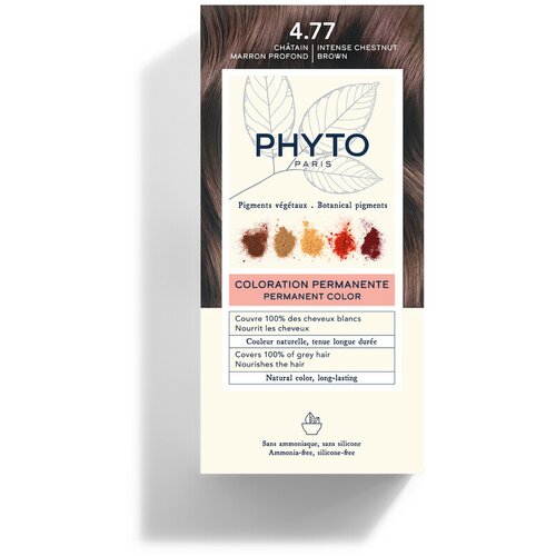 Phyto color 4.77 intense chestnut brown farba za kosu Slike