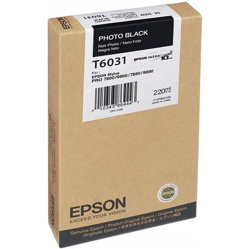 Epson kartu&scaron;a T6031 (C13T603100) (foto črna), original Cene