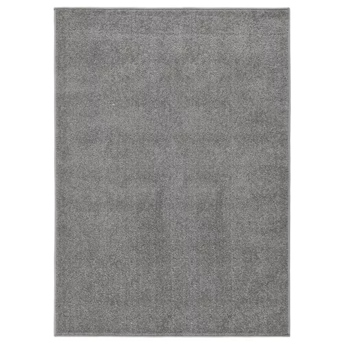 Tepih s kratkim vlaknima 140 x 200 cm sivi