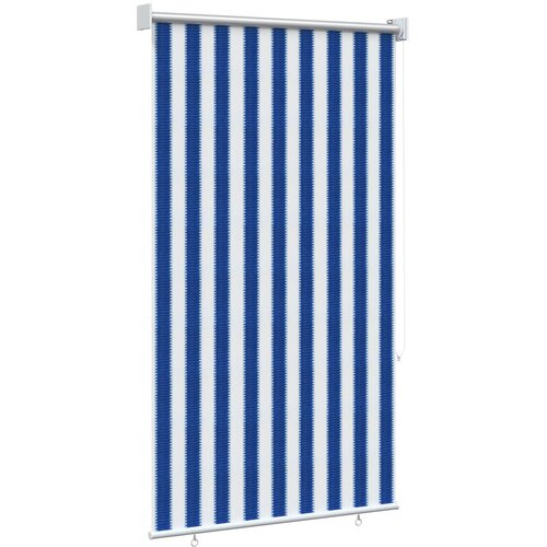  Vanjska roleta 90% blokada UV zraka Plava i bijela pruga 100 x 140 cm Slike
