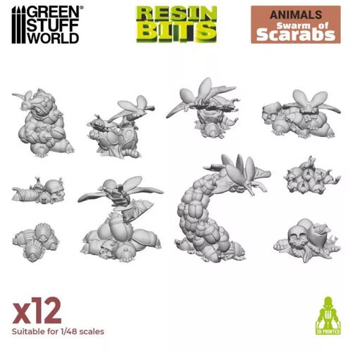 Green Stuff World 3D printed - animales - swarm of scarabs Cene