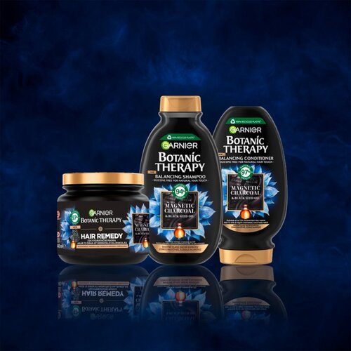 Garnier Botanic Therapy Magnetic Charcoal &amp;amp; Black Seed Oil balzam za lase za mastne lase 200 ml Slike