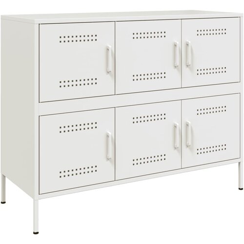 Maison Chic Komoda - Predalnik bela 100,5x39x79 cm jeklo, (21715868) Slike