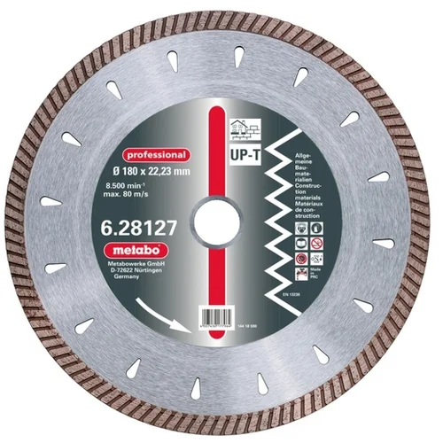 Metabo diamantna rezalna plošča Dia-TS Professional UP-T, 180x2,5x22,23 mm, 628127000