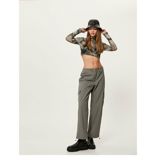 Koton Parachute Trousers with Cargo Pocket Low Waist Comfortable Fit Cene