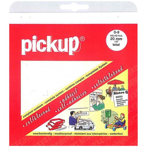  Set nalepk Pickup (147 številk, bele barve, višina: 20 mm) Cene