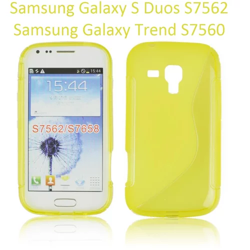  Gumijasti / gel etui S-Line za Samsung Galaxy S Duos S7562 / Samsung Galaxy Trend S7560 - rumeni