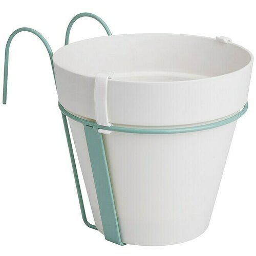 ELHO Loft Urban Tegla za cvijeće (Vanjska dimenzija (ø x V): 20 x 19,8 cm, Plastika, Bijele boje, Držač) Cijene